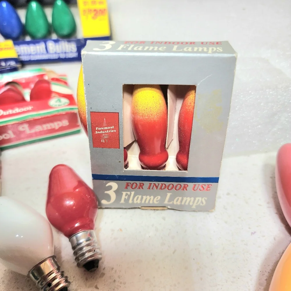 Vintage Christmas Light Bulbs Set Of 45 Replacement Bulbs
